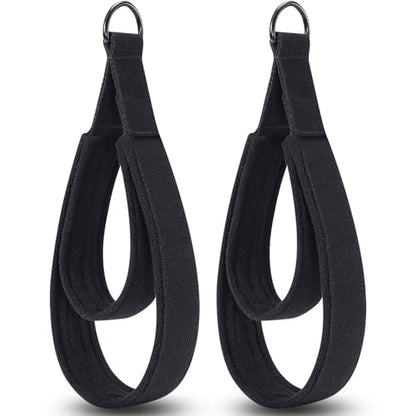 Pilates Straps - Double Loop D-Ring Straps for Reformer, Padded, Home Gym Workout