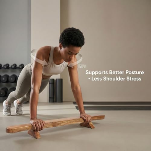 KD Willmax Shena Push Up Bar and Meel Indian Club | Wooden Strength Training Equipment