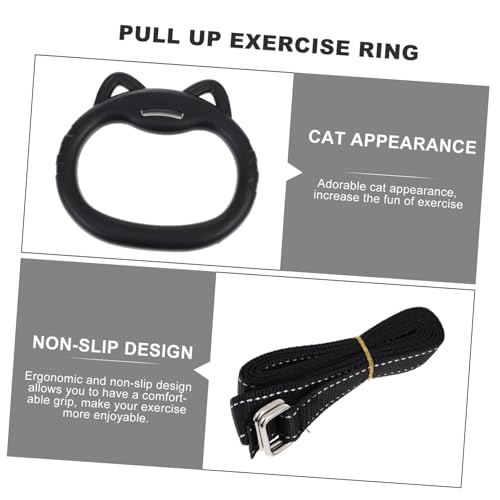 Fitness Gym Rings Set for Children Indoor Training Stretching Pull-Up Rings Straps Adjustable Weight Lifting Exercise Equipment for Home Use