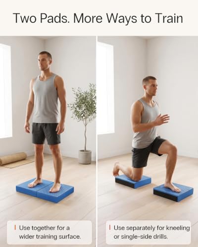 StrongTek 2-in-1 Foam Balance Pad and Kneeling Pad, 15.8 or 19 in Sizes - color: XL-BLUE