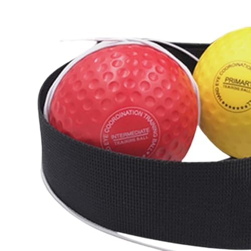 Boxing Reflex Ball Headband Reflex Ball on String with Headband Hand Eye Coordination Training Improve Reaction Speed Adjustable for Workout