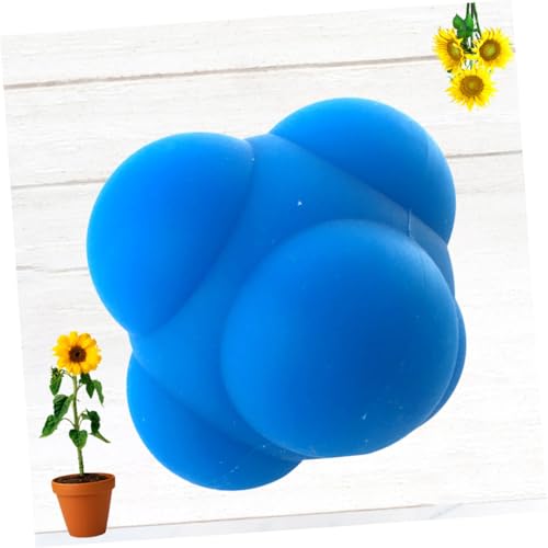 LIOOBO Hexagonal Silicone Agility Reaction Ball for Hand-eye Coordination Training Reflex Bounce Trainer for Speed Reflex and Rehabilitation Exercises Suitable for Men and Women