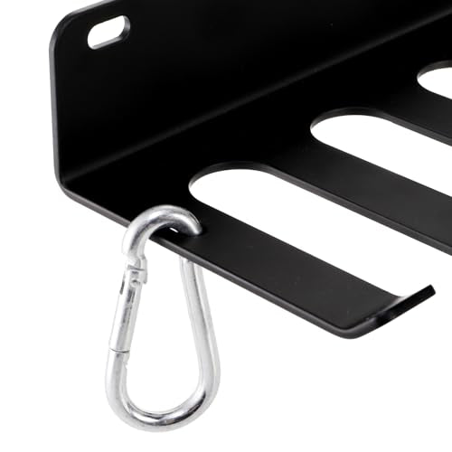 Tebery 9 Hook Home Gym Storage Rack Wall Mount, Fitness Equipment Organizer, Metal Gym Accessory Hanger for Exercise Bands, Jump Ropes, Barbells, Lifting Belts