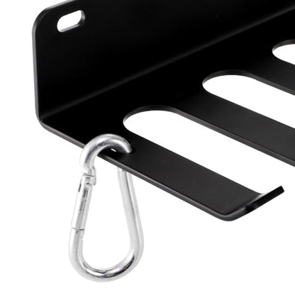 Tebery 9 Hook Home Gym Storage Rack Wall Mount, Fitness Equipment Organizer, Metal Gym Accessory Hanger for Exercise Bands, Jump Ropes, Barbells, Lifting Belts