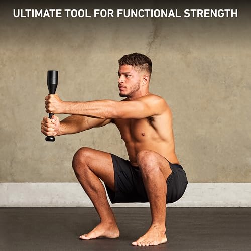 Steel Mace Bell for Training – 17 LB Total 6-Piece Steel Clubs Set – Mild Steel Construction with Black Powder Coating – Full Body Workout, Grip & Forearm Strength, Shoulder Mobility – Home Gym Fitness Tool - size: 9 lbs