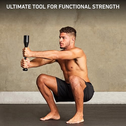 Steel Mace Bell for Training – 17 LB Total 6-Piece Steel Clubs Set – Mild Steel Construction with Black Powder Coating – Full Body Workout, Grip & Forearm Strength, Shoulder Mobility – Home Gym Fitness Tool - size: 9 lbs