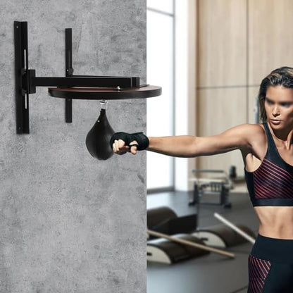 Heavy Duty Adjustable Speed Bag Platform Kit with Punching Ball, Wall Mounted Fitness Ball Boxing Reaction Training Equipment,Speed Bag Platform for Punching, Training, Boxing, Exercise - color: Black 1