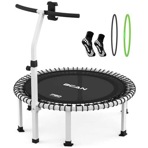 BCAN BT4 Soft Land Pro Adult Bungee Rebounder Trampoline Handle|FED Fitness - color: 40IN-White