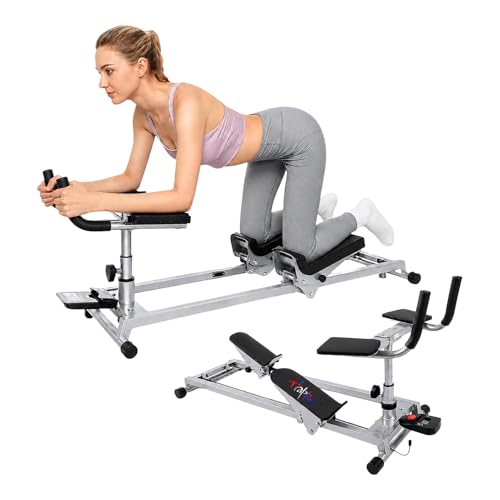 Happlee Crawling Machine for Adults Core Trainer Full Body Workout Machine Spine Twist and Stretch Trainer Ab Twist Machine Back Stretcher with Counter 5 Level Height 3 Level Angle Home Gym Equipment
