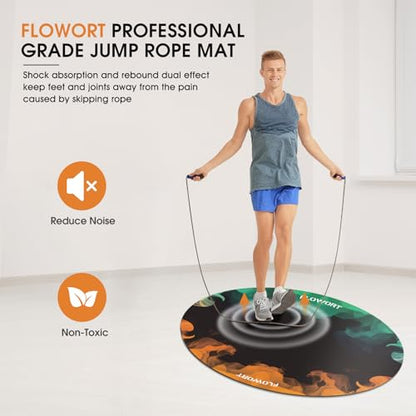 48"x36" (5mm) Jump Rope Mat - color: Green＆Orange