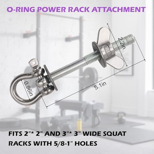 Power Rack attachments Band Pegs Resistance Band Hooks for Squat Rack O-Ring for Versatile Gym Equipment Attachments 304 Stainless Steel (2 Pack)