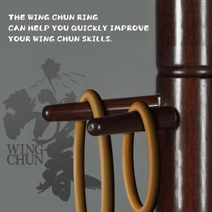 MR Wing Chun Ring Set, Wing Chun Rattan Ring, Natural Wood Rings, Wing Tsun Kung Fu Wrist Hand Strength Training Equipment, Yewen Sau Sticky IP Man Siu Lum Kung Fu Ring Set, 7”, 9”, 11”