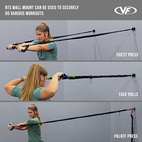 Valor Fitness Resistance Bands - 5lb to 25lbs - Carabiners Attached & 2 Bands per Weight Option with Handles– Sheath Covered - Strength Training New Compact 39" Design - Wall Door Rack Mount Options