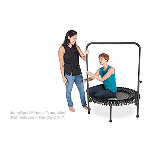 JumpSport Handle Bar Accessory for Arched Leg Fitness Trampolines, Bouncer, Rebounder Trampoline for Adults Indoor and Outdoor, Black