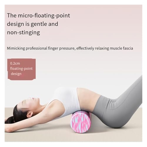 EVA Foam Roller - Beginner-Friendly Solid Textured Massage Roller for Muscle Relaxation, Back Rolling & Fascia Release - Yoga Fitness Tool(Cyan Green,Large) - color: Cyan Green, size: Large