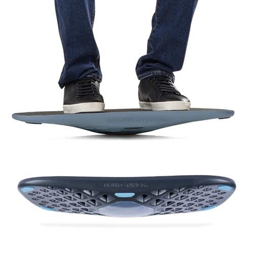 Adult Balance Board for Standing Desk - Anti Fatigue USA Made 360 Degree Rocker Wobble Board as Exercise Equipment to Increase Focus & Movement - Sustainable Anti-Slip Plane Standing Board