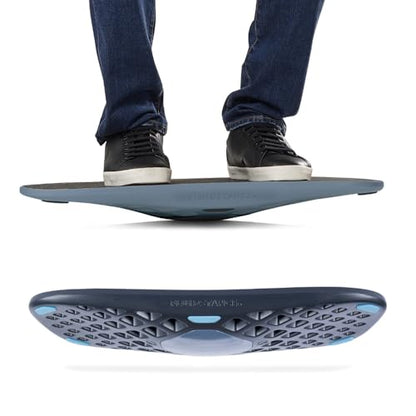 Adult Balance Board for Standing Desk - Anti Fatigue USA Made 360 Degree Rocker Wobble Board as Exercise Equipment to Increase Focus & Movement - Sustainable Anti-Slip Plane Standing Board