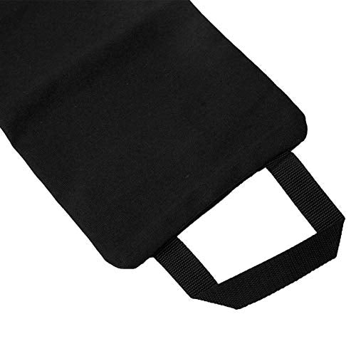 Thin Arm Yoga Sandbag, Workout Freeweight Training Bag for Leg Slimming and Fitness, Adjustable Fill Weight Sandbag with Leakproof Inner Liner and Carry Handles for Home - color: Black