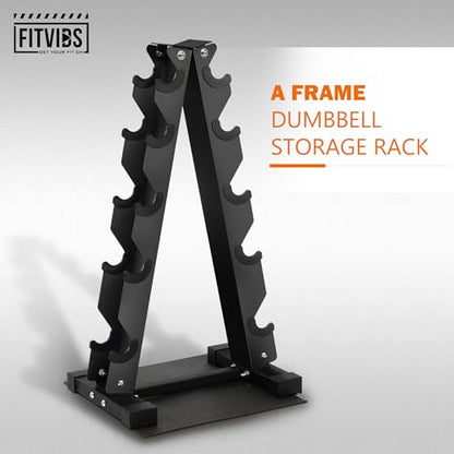 Fitvids A-Frame Dumbbell Weight Rack, Vertical Storage Rack for Dumbbells, Weight Stand Only for Home Gym Space Saver - style: A-Frame, 5-Tier