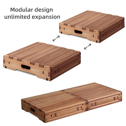 Wooden Platform 3.7" Height.One Step Stool Larger 31.5" for Adults&Senior. Carbonization Porch Step,Stair Assist Indoor&Outdoor,Bedside Foot Stepper,Mobility Stepping.for Handicap,Elderly,Kids