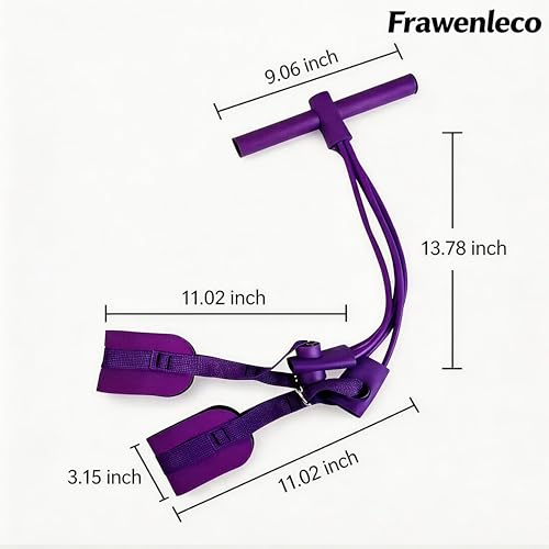 Fitness Resistance Bands with 4 Tube Pedal Ankle Puller, Elastic Yoga Pedal Stretch Band for Exercise, - color: Purple