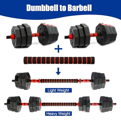 Adjustable Weights Dumbbells Set, Non-Rolling Adjustable Dumbbell Set, Free Weights Dumbbells Set Hexagon, Weights Set for Home Gym, 44 Lbs