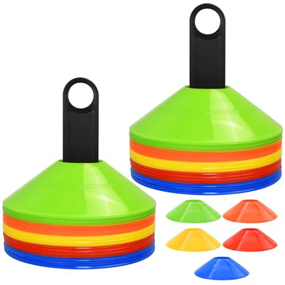 50/100/200pcs Disc Cones, Soccer Cones with Carry Bag and Holder, 5 Colors - size: 100pcs