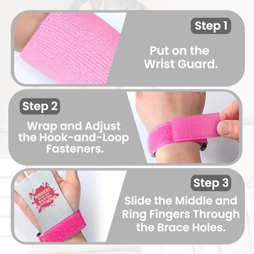 Amrta Gymnastics Grips with Wristbands for Girls 2 Pair - color: Pony&Winner, size: Small