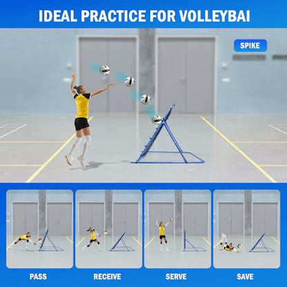 Soccer Baseball Rebounder Net, Soccer Goal Net, Volleyball Softball Rebound Pitchback Net Quick-Switch Angle Training for Control, Passing Practice, Bounce Back Rebounder Goals Gifts Trainer Equipment - size: 4FTx4FT