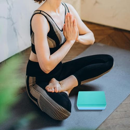 2pcs Blue Yoga Blocks: Non Slip Blocks Non Slip Foam Bricks Anti Tilt Lightweight High Density Yoga Accessories For Sports Meditation Fitness Stretching Toning