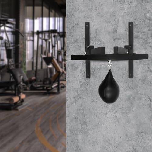 Heavy Duty Adjustable Speed Bag Platform Kit with Punching Ball, Wall Mounted Fitness Ball Boxing Reaction Training Equipment,Speed Bag Platform for Punching, Training, Boxing, Exercise - color: Black 1