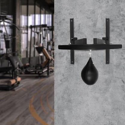 Heavy Duty Adjustable Speed Bag Platform Kit with Punching Ball, Wall Mounted Fitness Ball Boxing Reaction Training Equipment,Speed Bag Platform for Punching, Training, Boxing, Exercise - color: Black 1