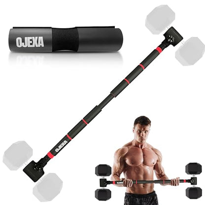Dumbbells to Barbell Converter Set, Adjustable Weights, 200 lb Capacity, Steel Clamp, Home Gym