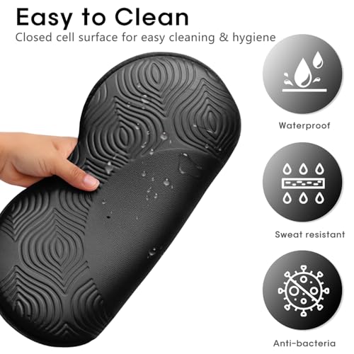 2 Pack Yoga Knee Pads Mat Set - Extra Thick Foam Kneeling Pad Cushion for Knees, Elbows, Wrists, Head - Yoga Essentials for Women Men, Non-Slip Pilates, Meditation, Floor Workouts