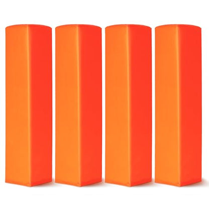 GoSports Football End Zone Pylons - Set of 4, Regulation 18 Inch x 4 Inch Sand Weighted Anchorless Football Field Markers