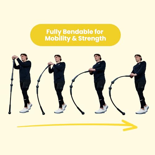 BendyBar Flexible Weighted Resistance Bar to Improve Joint Mobility, Core Strength & Balance, Adjustable Height - size: LITE
