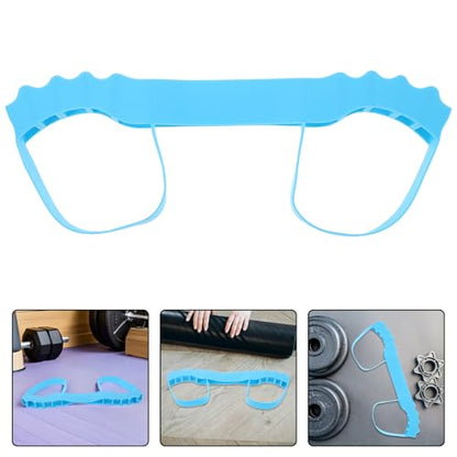 Multifunctional Gym Elastic Resistance Band for Hip and Leg Workouts, Blue Fabric Toe Separator Training Band for Foot Stretching and Toe Mobility, 1pcs Fitness Strap for Home