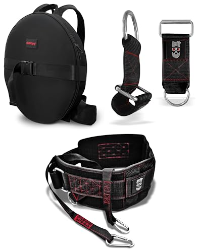 THEFITGUY Complete Weighted Training Bundle – Weight Plate Backpack, Ultimate Dip Belt, and Dumbbell Loading Straps for Strength, Calisthenics, and Weighted Workouts