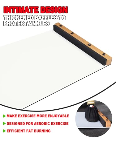 Professional Slide Board (78“ x 20”) for Exercise at Home, Lateral Slide Training Equipment with Bumpers, Hockey Training Equipment for Low-Impact, Home Gym Workout Equipment