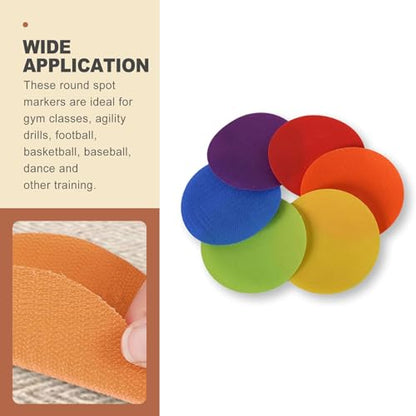 30 Pack Poly Spots Markers 4 Inch Non Slip Rubber Floor Dots for Classroom Gym Agility Training Carpet Spot Markers for Kids Students Sitting Teaching Aids Sports Equipment
