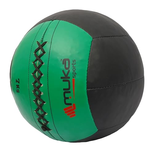7 kg Wall Ball Soft Synthetic Leather Shell Weighted Medicine Ball for Pilates, Yoga, Strength Training & Physical Therapy with Non-Slippery Grip