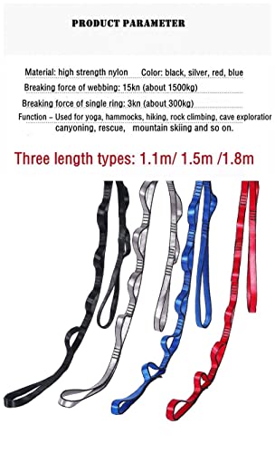 2Pcs Adjustable Anti-Gravity Chrysanthemum Swing Flying Stretch Belt Rope Climbing Daisy Chains Extension Yoga Belt Hanging - color: Red, size: 1.1M