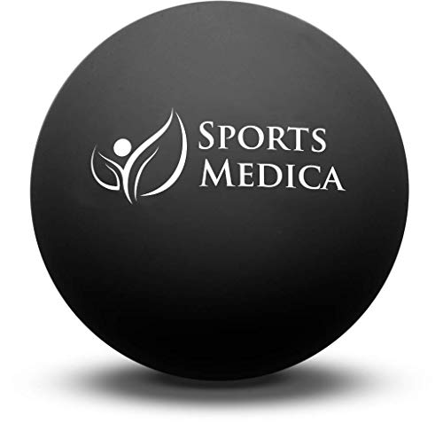 Lacrosse Ball for Myofascial Release - Perfect for Trigger Point Massage Therapy - Best for Neck & Shoulder Pain - Video Series & eHandbook Included - color: Black Lacrosse Ball