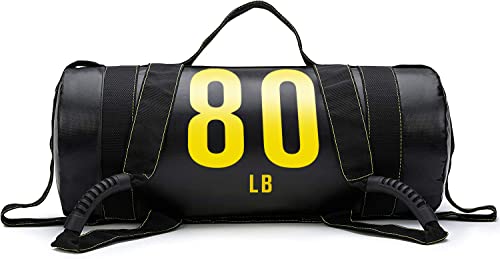 WPSB80 Weighted Power Sand Bag - 80 lb (New) | Heavy-Duty Vinyl Sandbag for Strength Training, Functional Fitness, HIIT Workouts