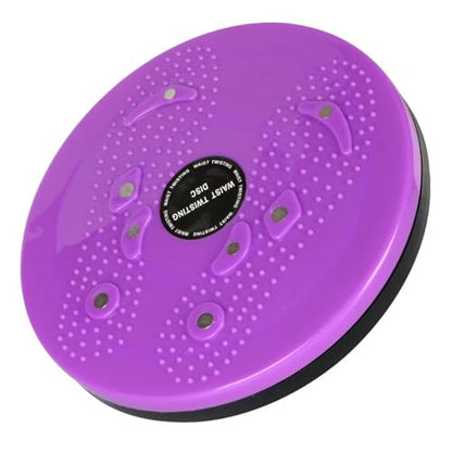 Body Sculpting Waist Twisting Disc with 8 Magnets - 9.8 Inch Ab Rotating Balance Board, Stable & Easy to Use for Beginners to Advanced Fitness Enthusiasts - color: Purple