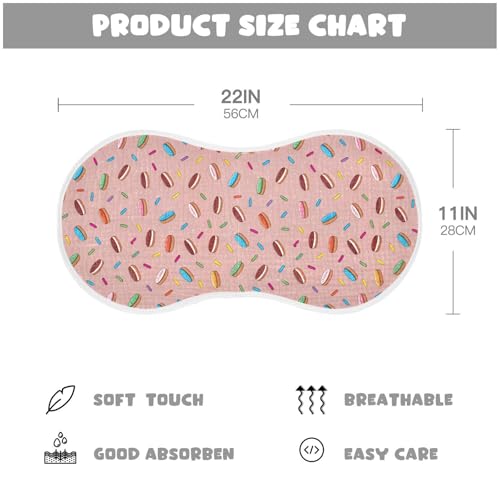 Cakes and Sprinkles Muslin Burp Cloths 4 Pack - Extra Large 22"x11", 4-Layer Soft Absorbent Cotton, Waterproof Backing, Baby Drool Rags for Newborn