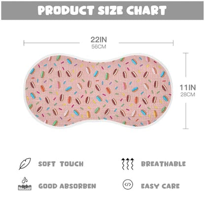 Cakes and Sprinkles Muslin Burp Cloths 4 Pack - Extra Large 22"x11", 4-Layer Soft Absorbent Cotton, Waterproof Backing, Baby Drool Rags for Newborn
