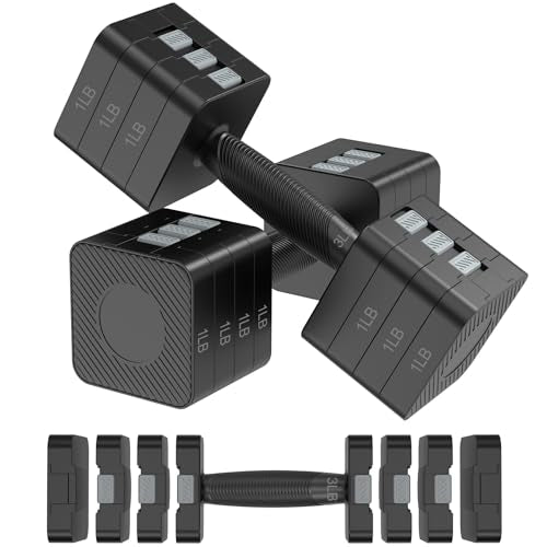 Hezeyferg 18LBS 22LBS Adjustable Dumbbells Set, Hand Weights Sets with Mutilple Levels, Adjustable Weight Dumbbells for Women/Men Home Gym Full Body Workout - color: Ink 9LB Each ( 18LB Pair )