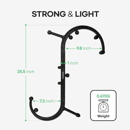 HubiCare Massage Stick, Trigger Point Cane, Body Deep Tissue, Handheld Back, Neck, Shoulder, Leg and Feet, Muscle Release Tool Self Massage Hook Cane for Women & Men (Black)