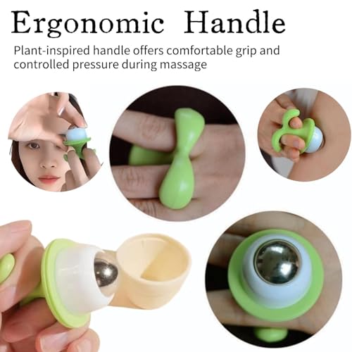 2 Pack Mini Plant Massage Roller Handheld Facial Neck Body Relax